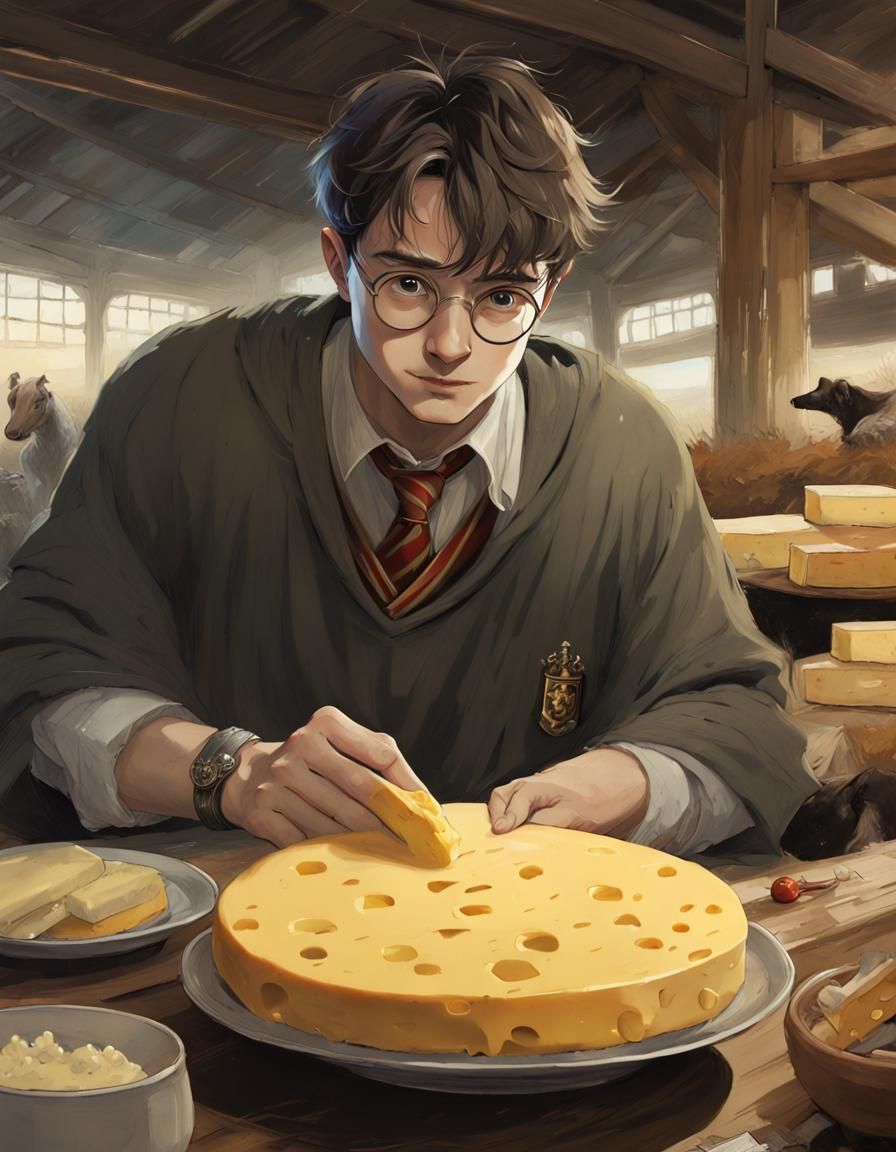 Harry Potter on Dairy Farm in Studio Ghibli Style