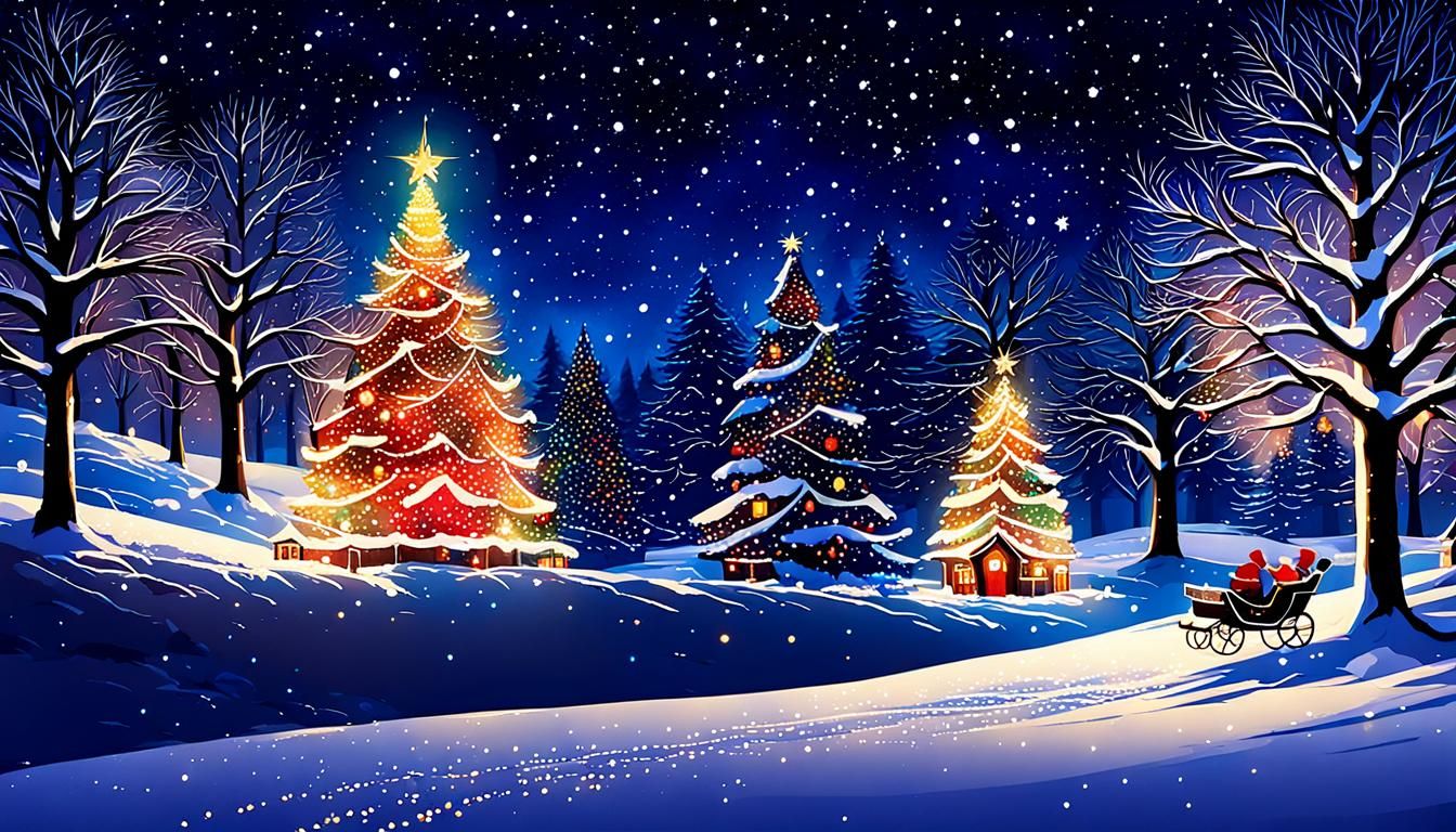 Magical Christmas Night Sky Dreams