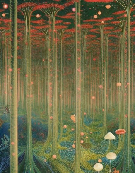 Stargazing Platform Trapped in Mycelium Network