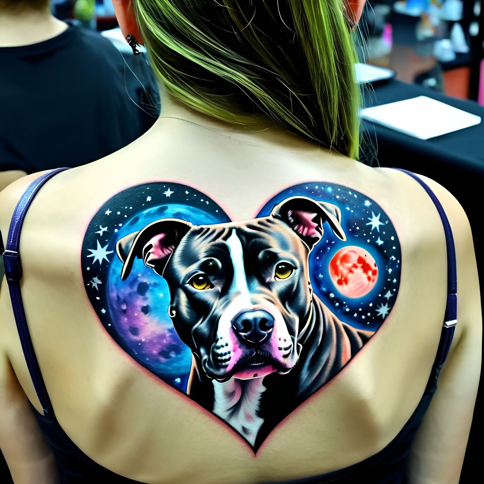 Galactic "I Love Mom" Tattoo with Pitbull