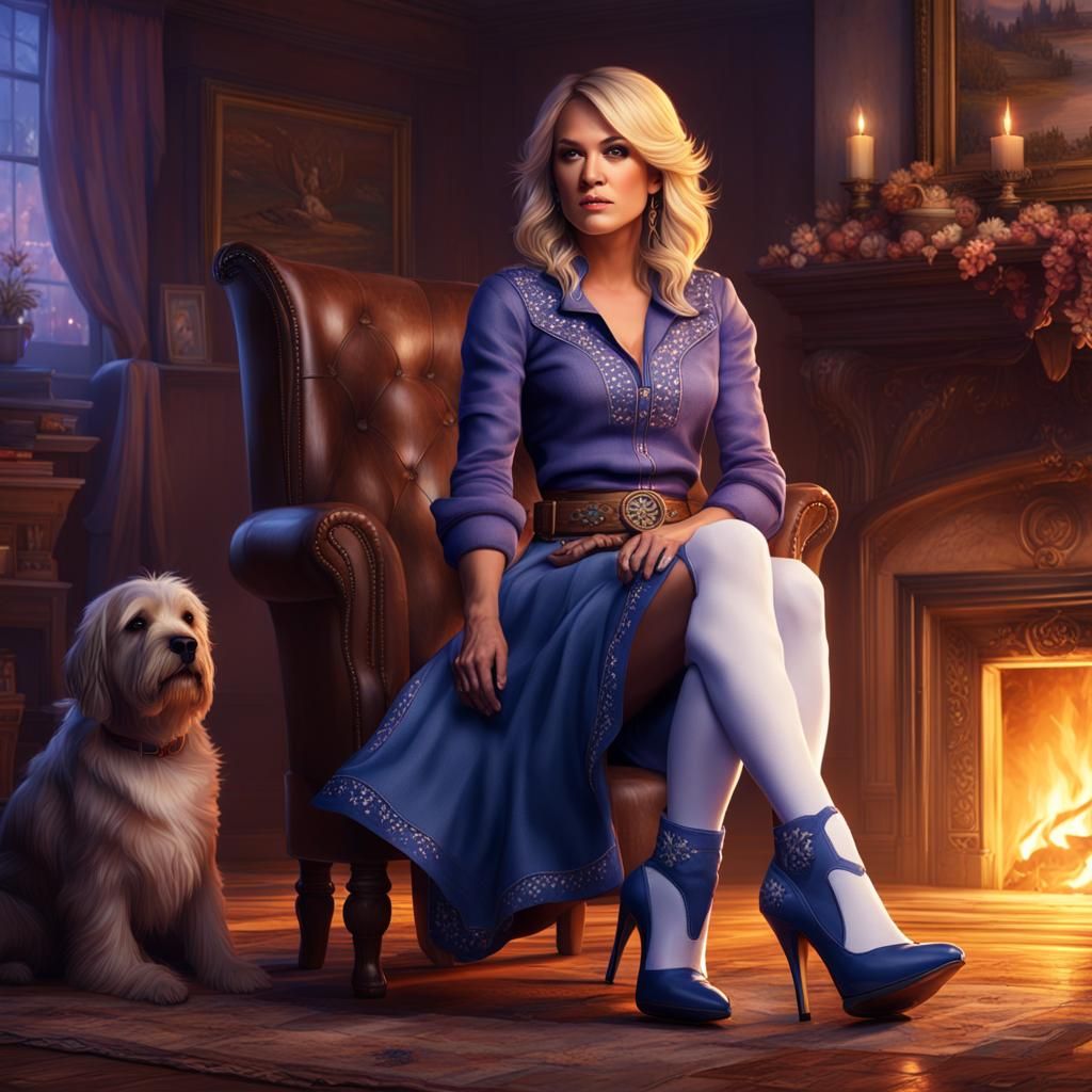 Cowgirl Fashion: Detailed Digital Art in Fantasy Style