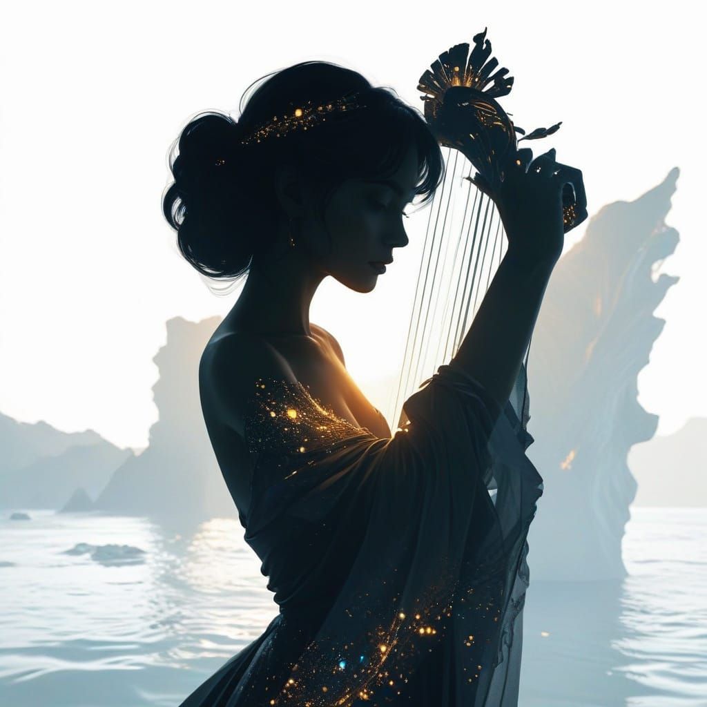 Sensual Woman in a Masterpiece of Geometry and Color