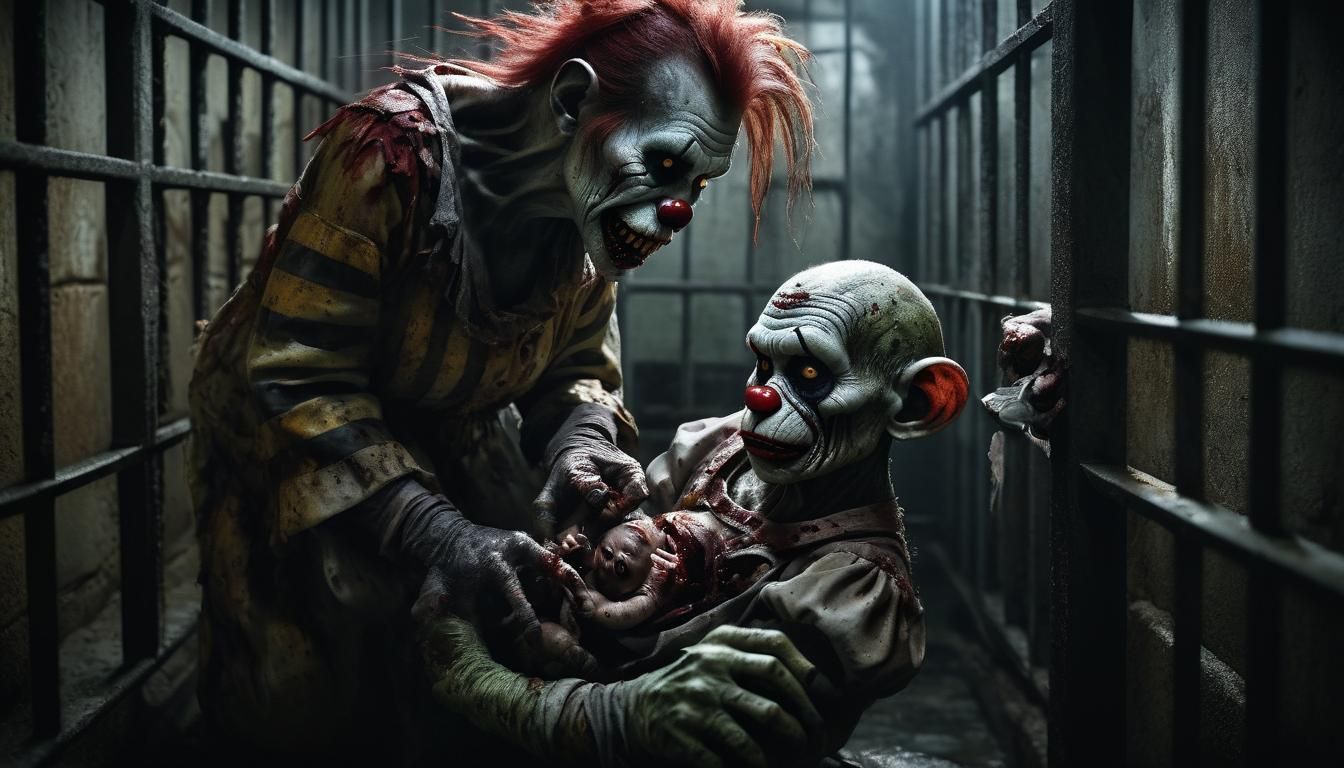 Ethereal Horror: Woman Wrestles With Zombie Monkey Monster i...