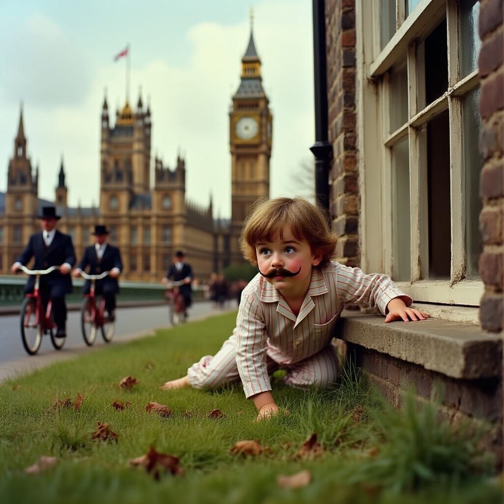Playful Child's England: A Cinematic Still