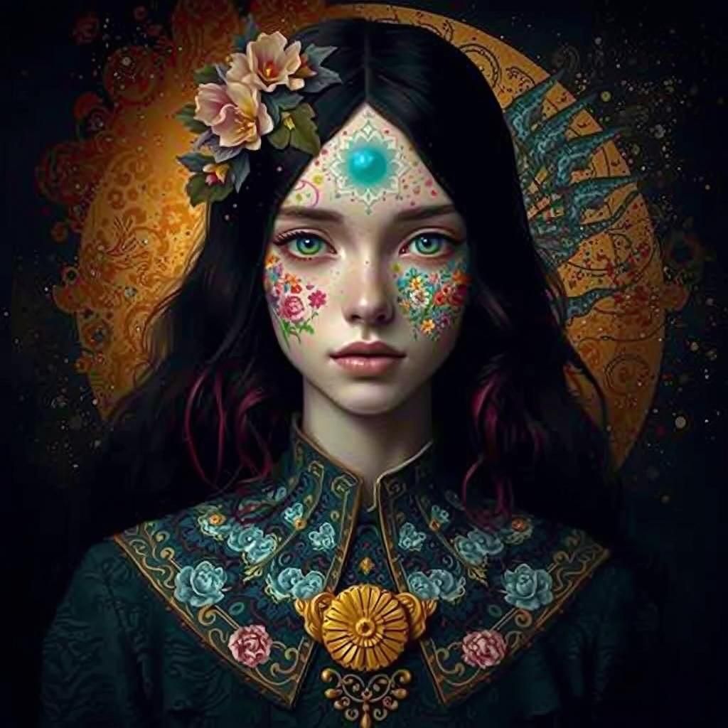 Abstract Artwork Inspired by Screen Print and Pointillism