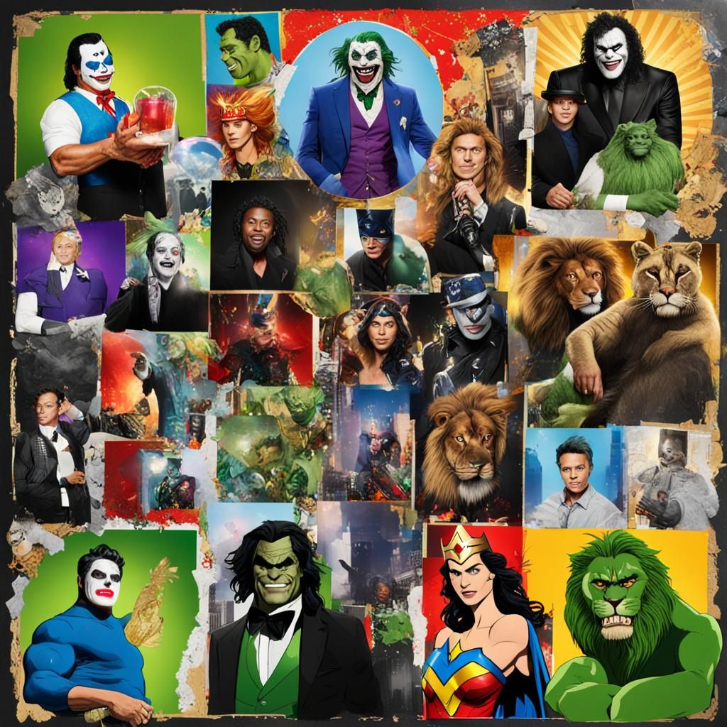 Vision Board Collage of Comic Book Characters