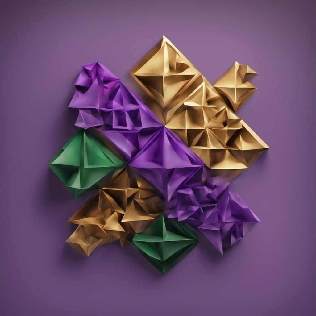 Vibrant 3D Abstract Tetrahedral Art
