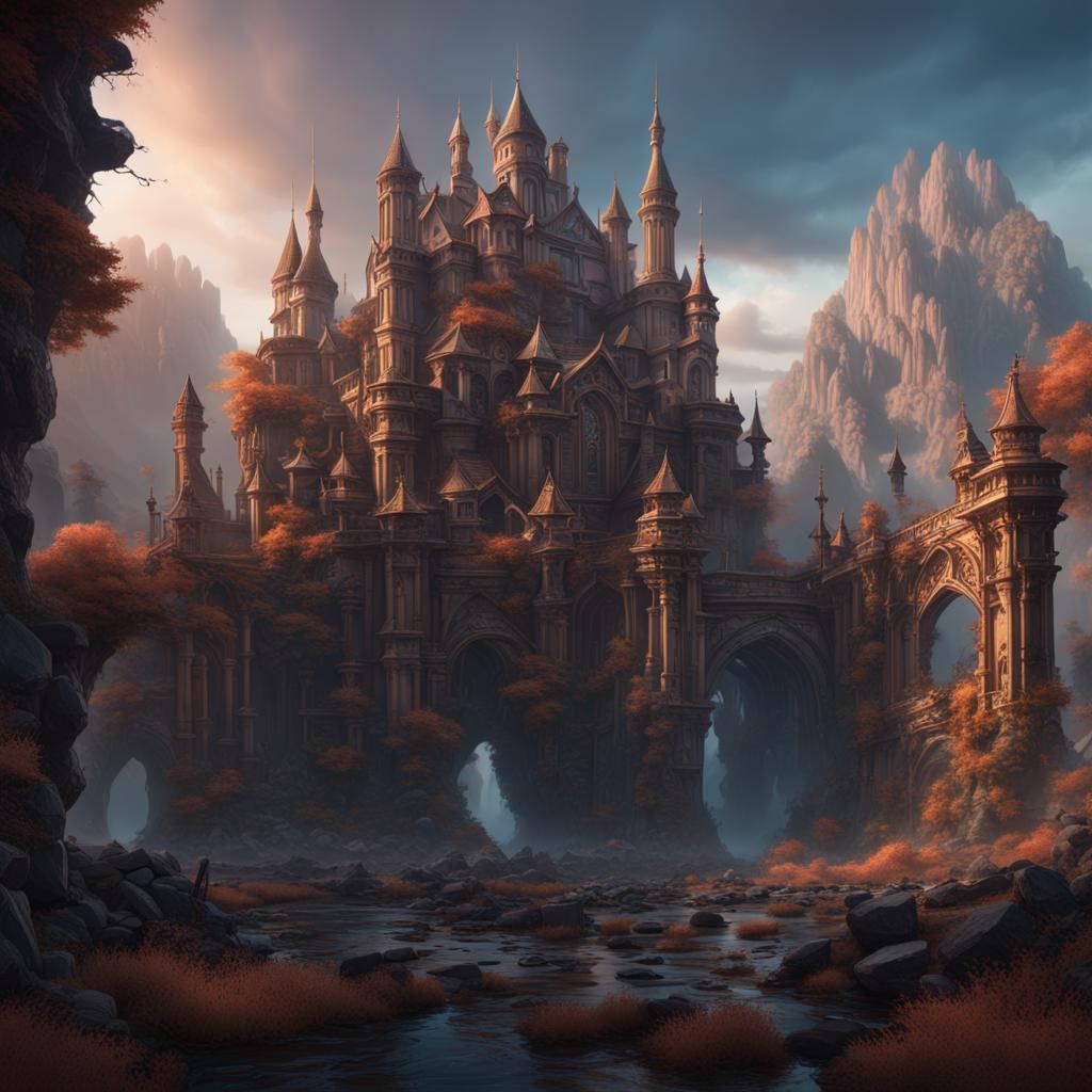 Fantastical Landscape Concept Art in Deep Color