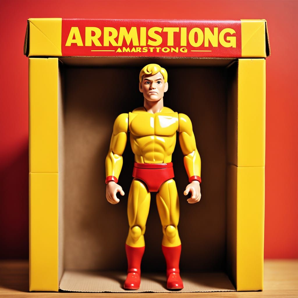 Retro Action Figure in Vintage Box, Stretch Armstrong in Red...