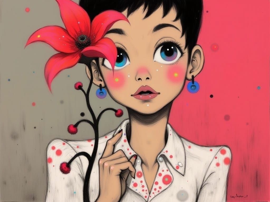 Fashion Illustration Portrait Inspired by George Lepape