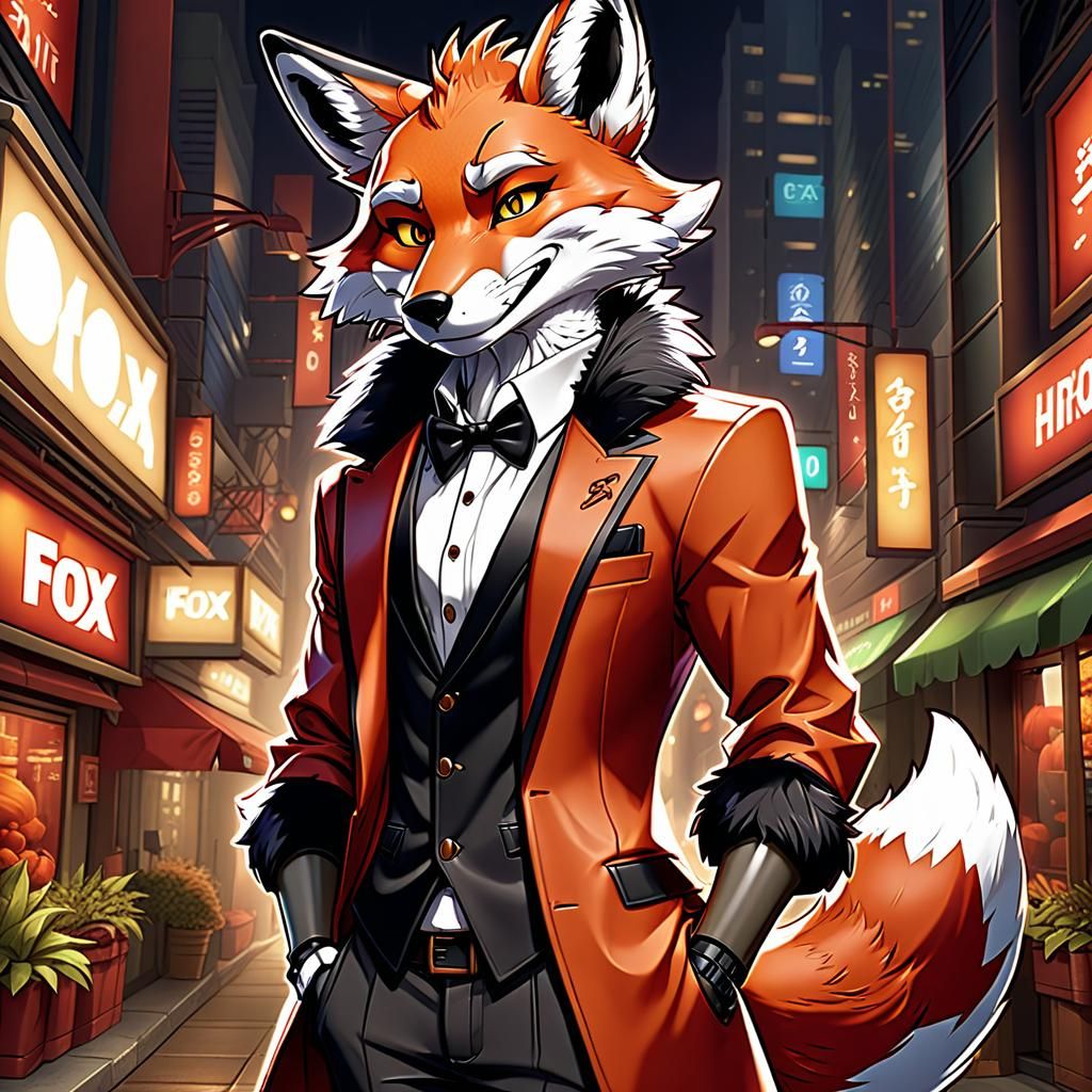 Male Fox Furry in Spicy Anime Style