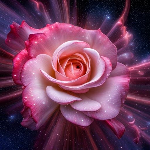 Spectacular Rose Made of Galaxies and Stars