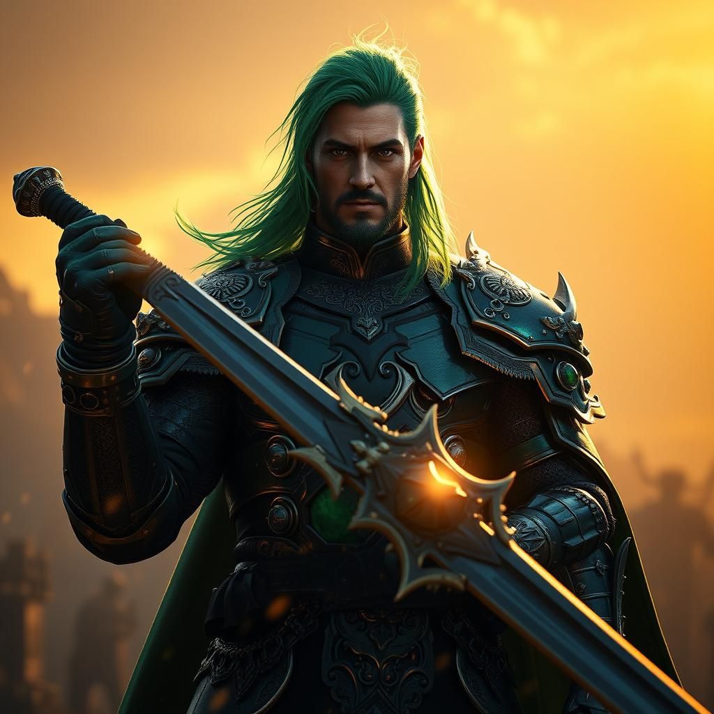 Heroic Azevim in Emerald Armor on Battlefield