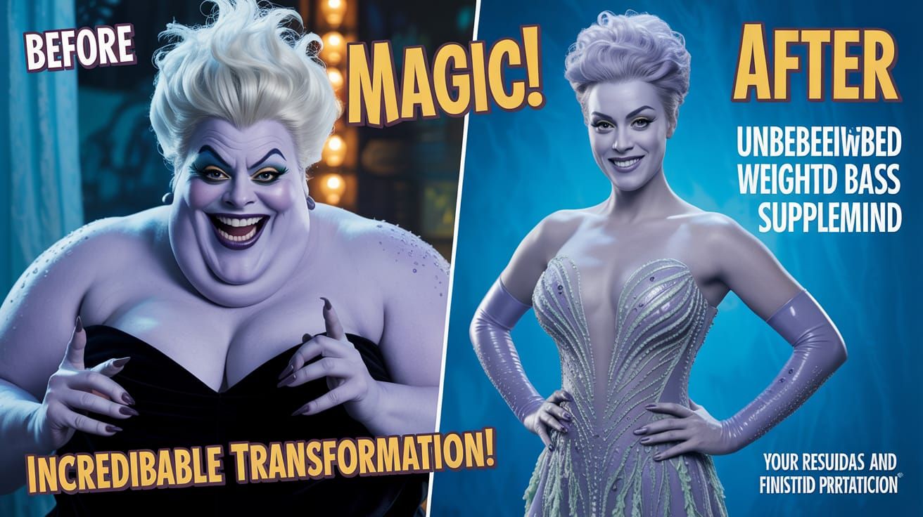 The Little Mermaid's Ursula in an advertisement for a Seawee...