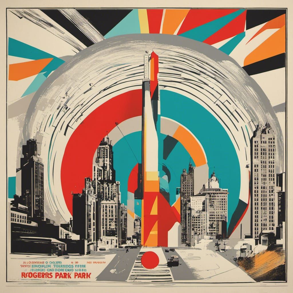 Vintage Pop Art Ad for Rogers Park, Chicago