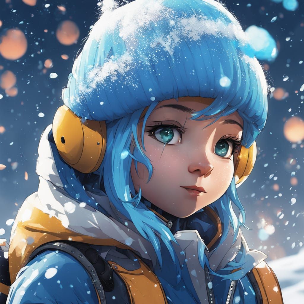 Smurfette Sprays Sparkling Liquid in 3D Anime Art