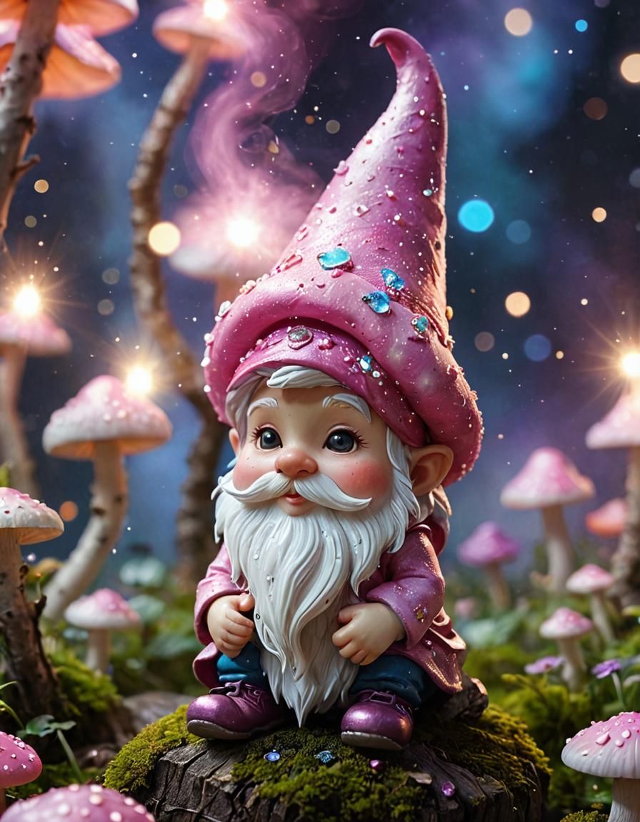 Chibi Gnome in Cosmic Fantasy Art