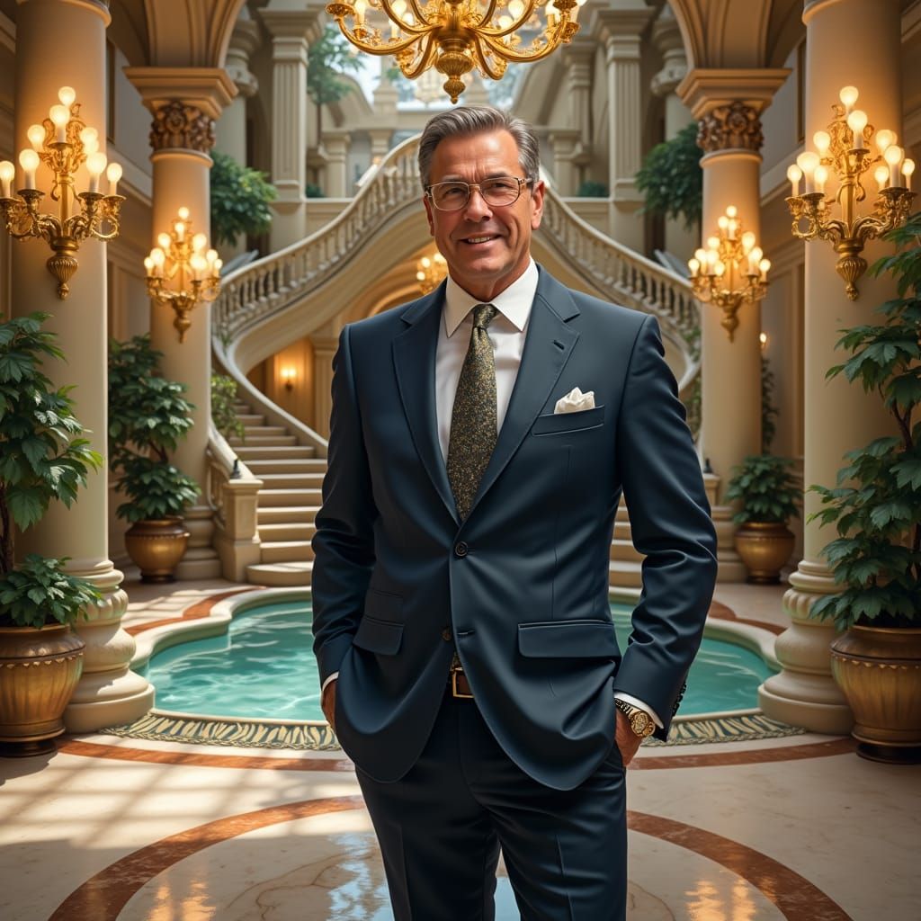 Renaissance Gentleman in a Lavish Mansion