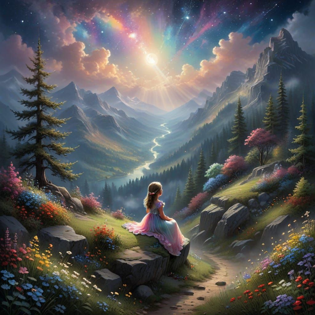 Enchanted Moonlit Garden Scene