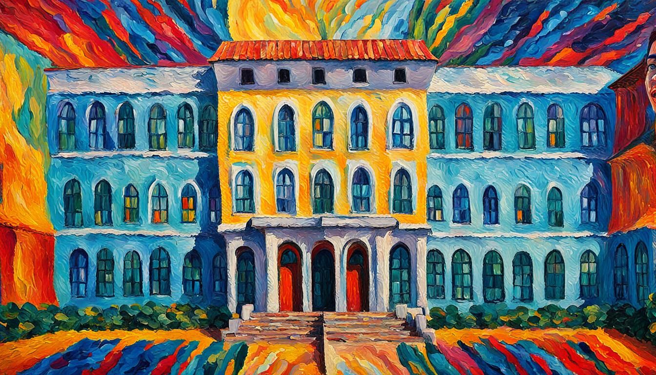 Expressive Woman Portrait in Impasto Neo-Impressionism Style