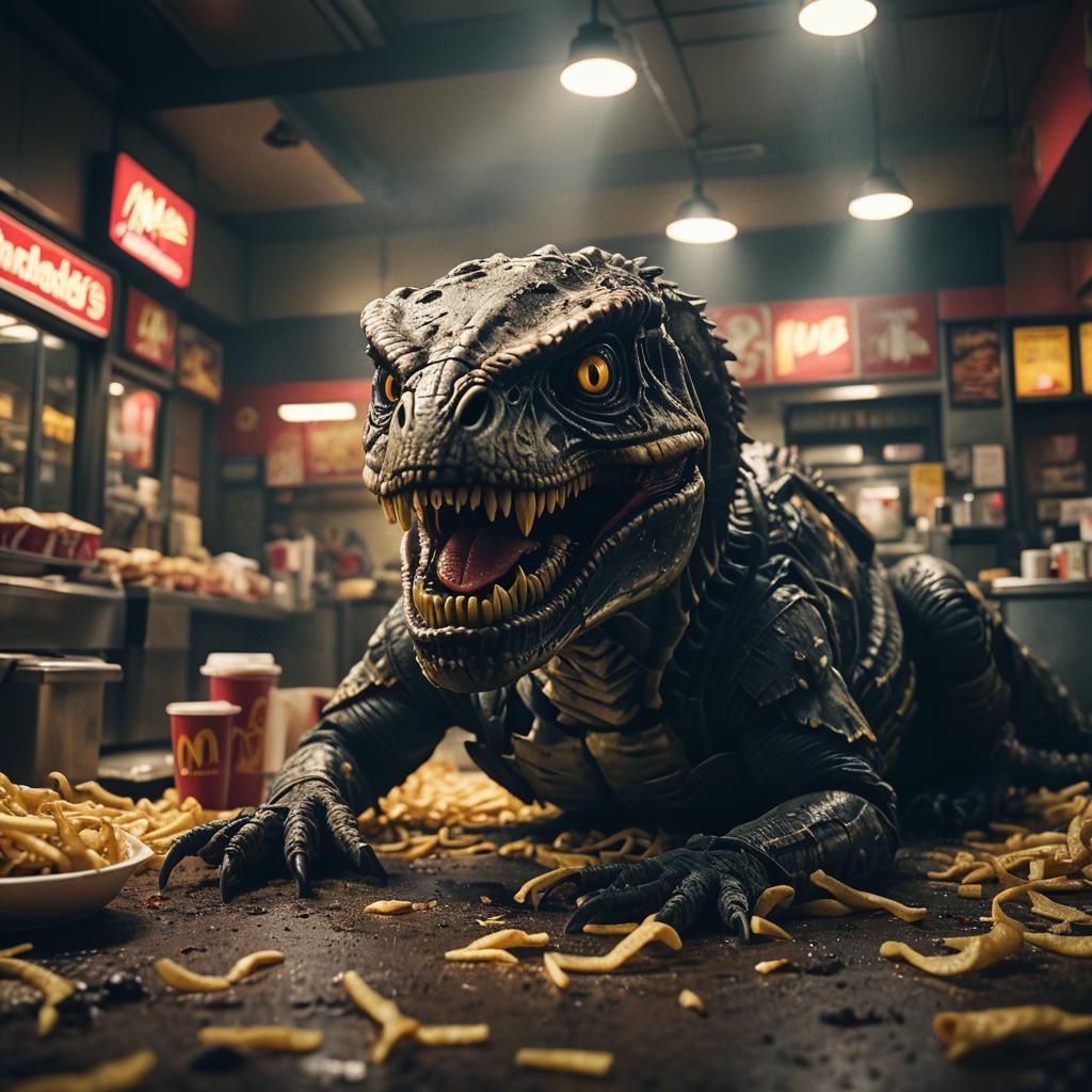 McDonald's Horror: A Cinematic Film Still