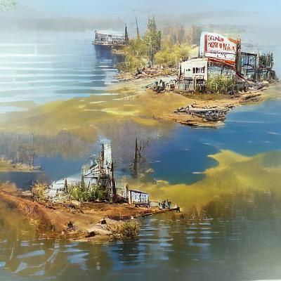 Post-Apocalyptic North Lake Fallout 4 Concept