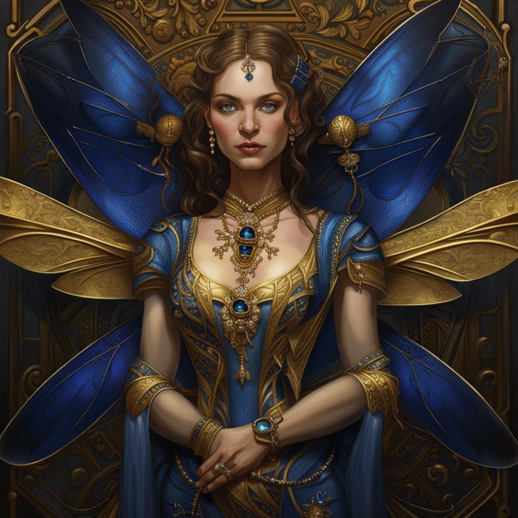 Dragonfly Queen in Renaissance Style