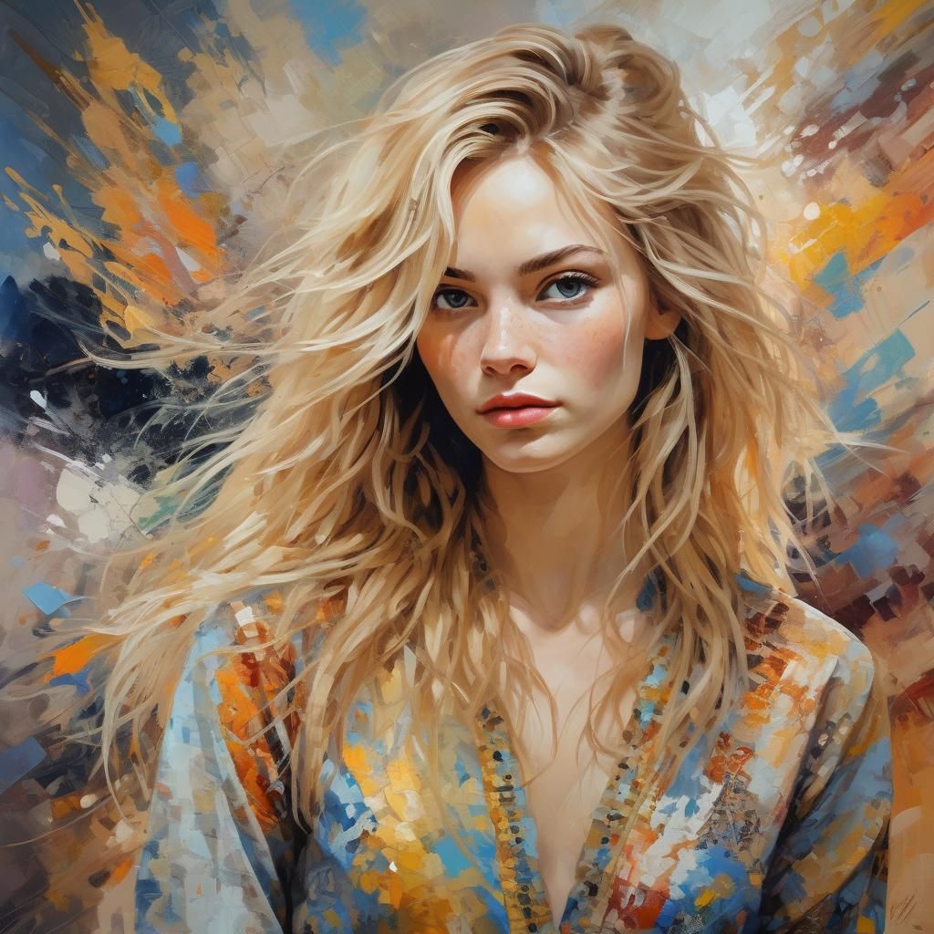 Soft Elegance: Enchanting Blonde Portrait