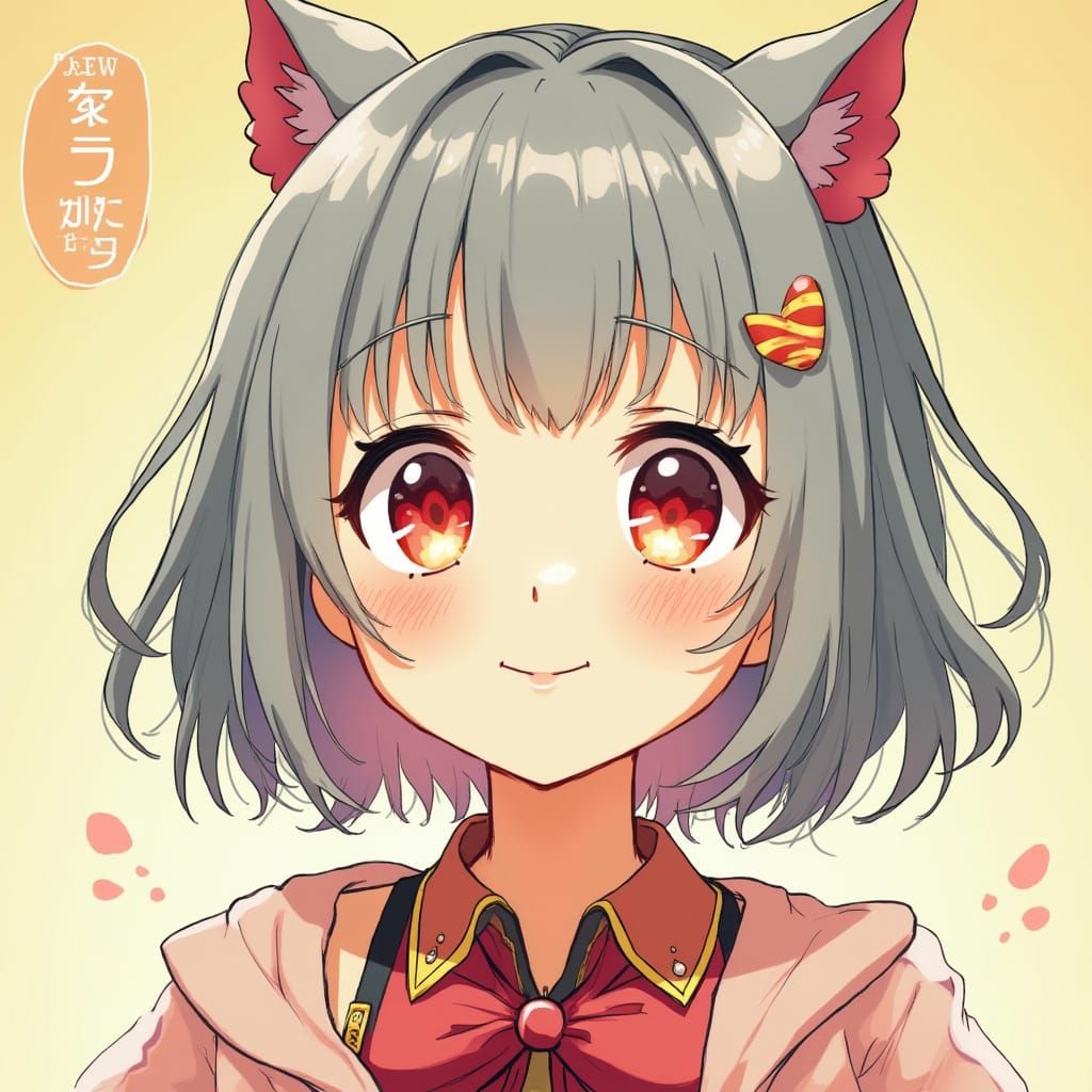 Anime Girl with Neck Stump in Manga Style