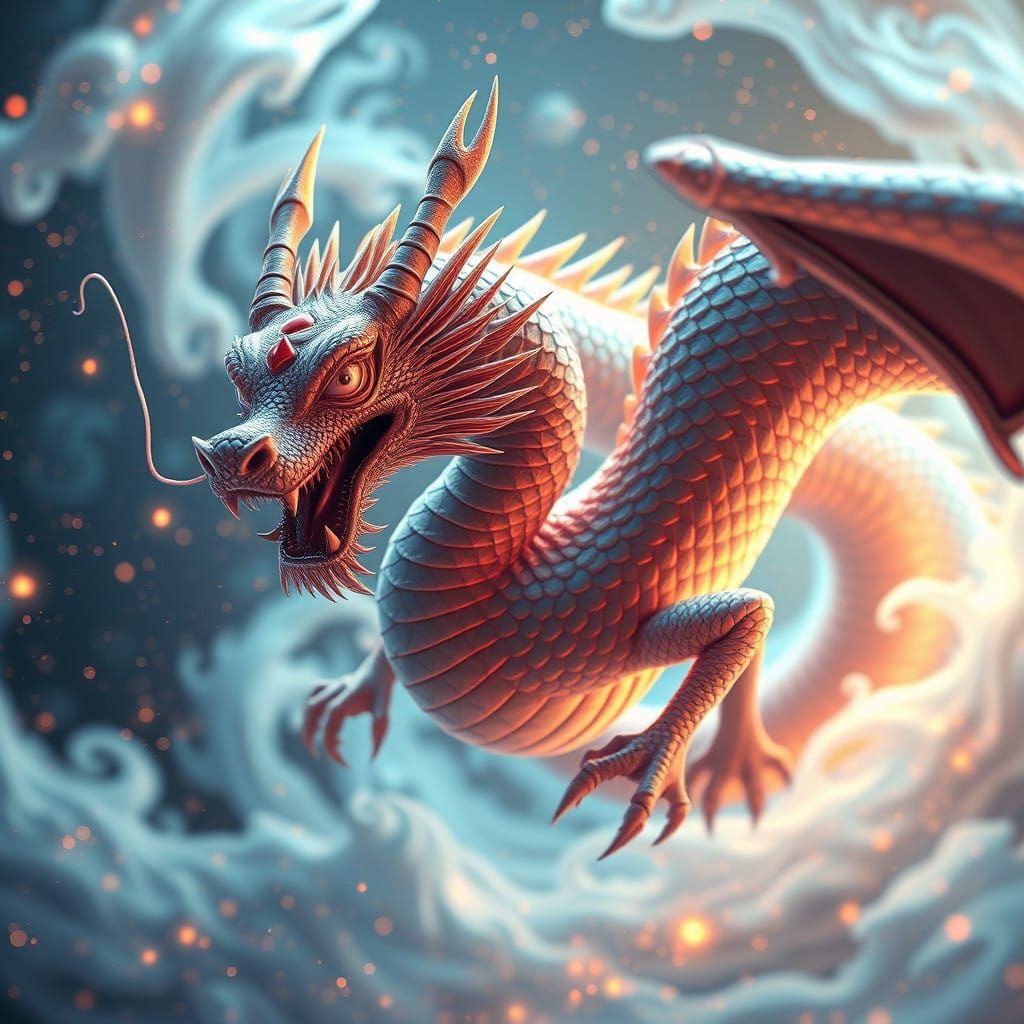 Dragon Emerges from Quantum Realm in Mesmerizing 8K Anime Ar...