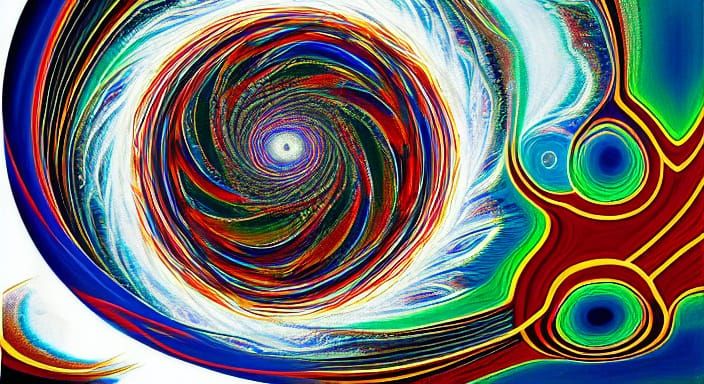 Kaleidoscopic Garden Vortex of Energy in Psychedelic Art Sty...