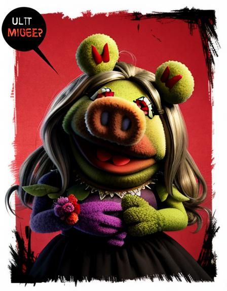 Muppet Miss Piggy zombie