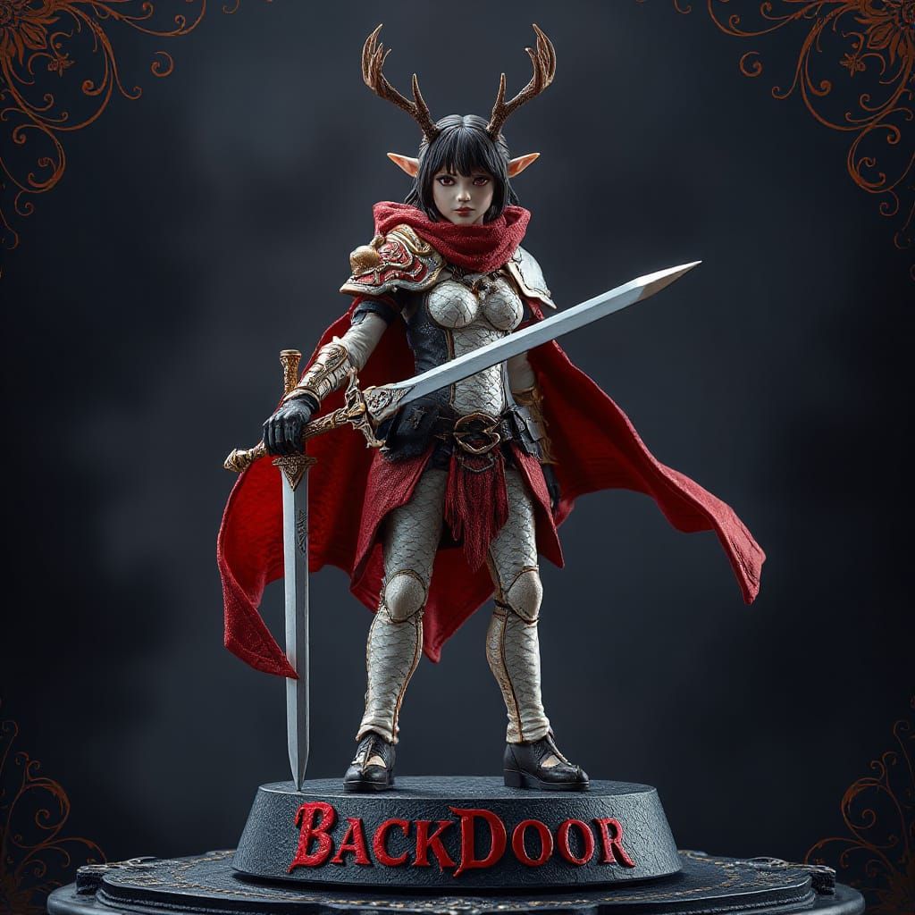 Gothic Fantasy Elf Action Figure in Majestic Pose