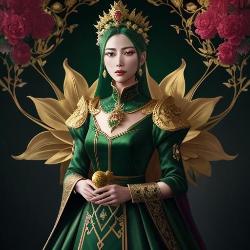 Empress Tarot Card in Detailed Matte Painting