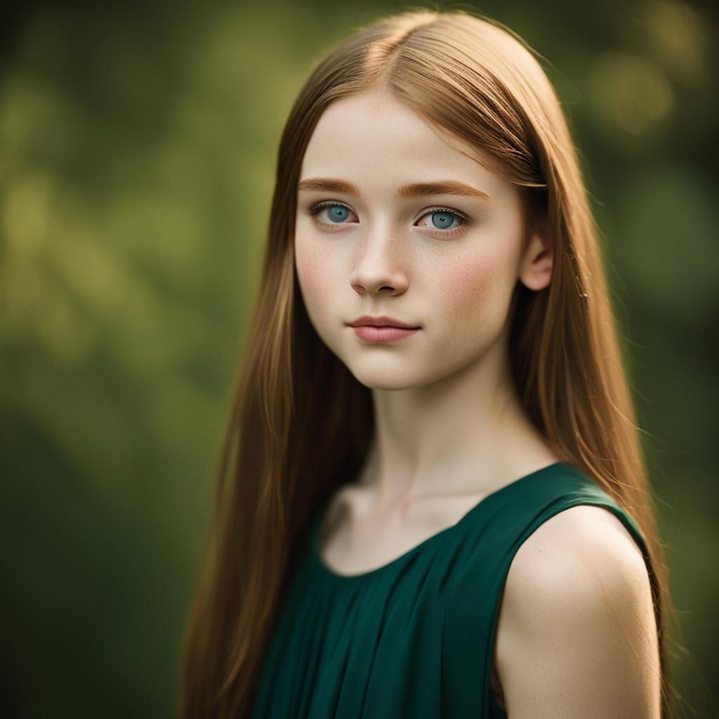 Elegant Teenage Girl Prom Portrait