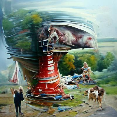 Chaotic Fusion of Life in Oil Painting Style