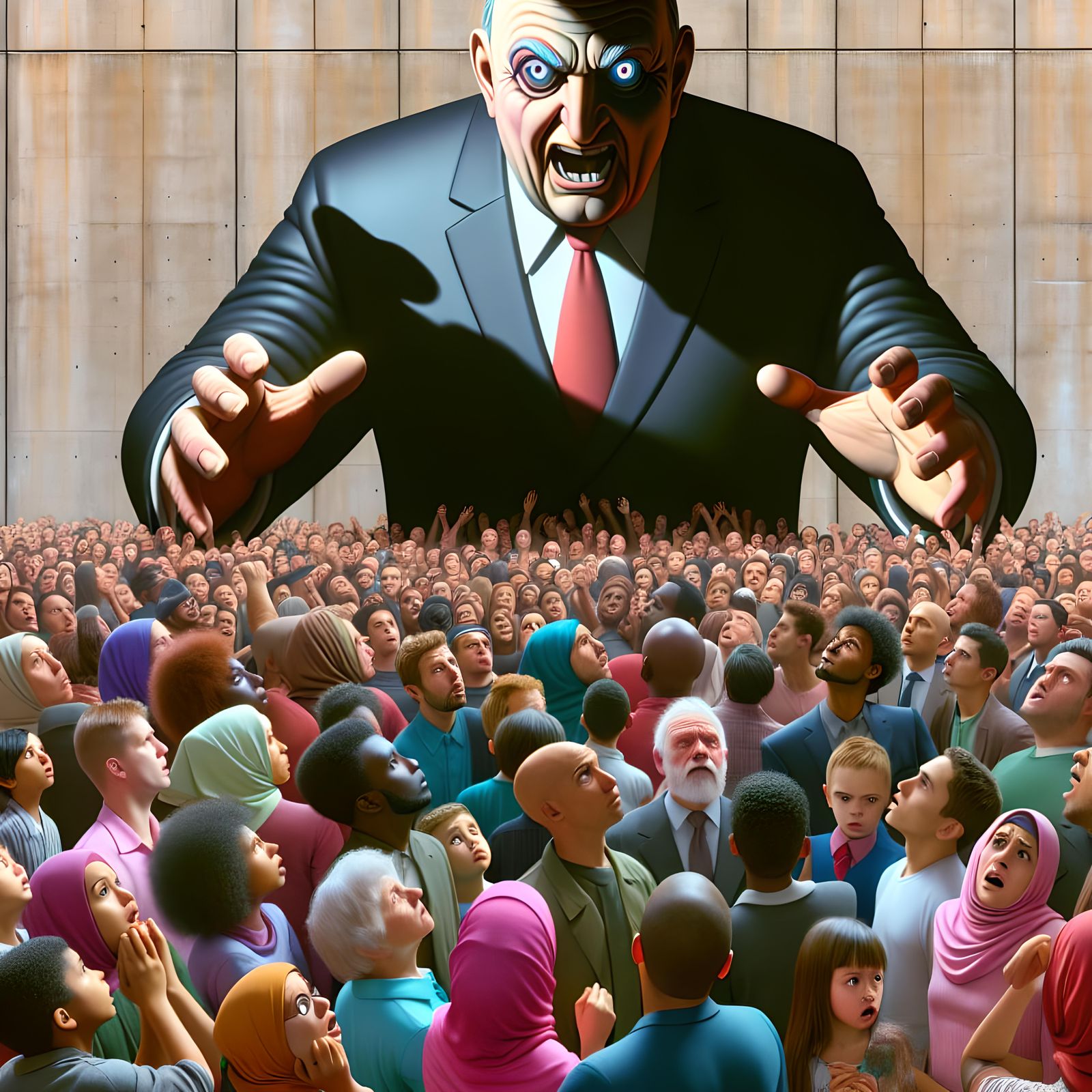 Dystopian Demagogue Dominates Terrified Populace