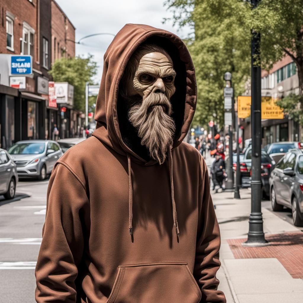 Hairy Alien Disguised as Street Bum