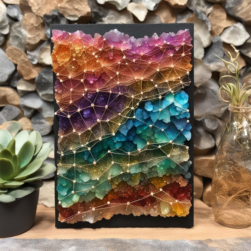 Glittercore Monolith Formation in Alcohol Ink Style