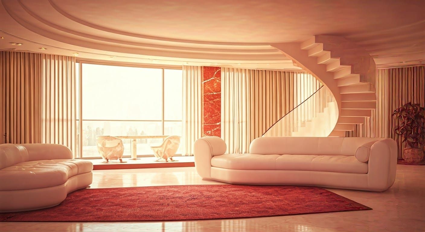 Sleek Futuristic Home Interior in Soft Daylight