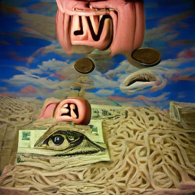 Money: Root of All Evil in Surreal Style