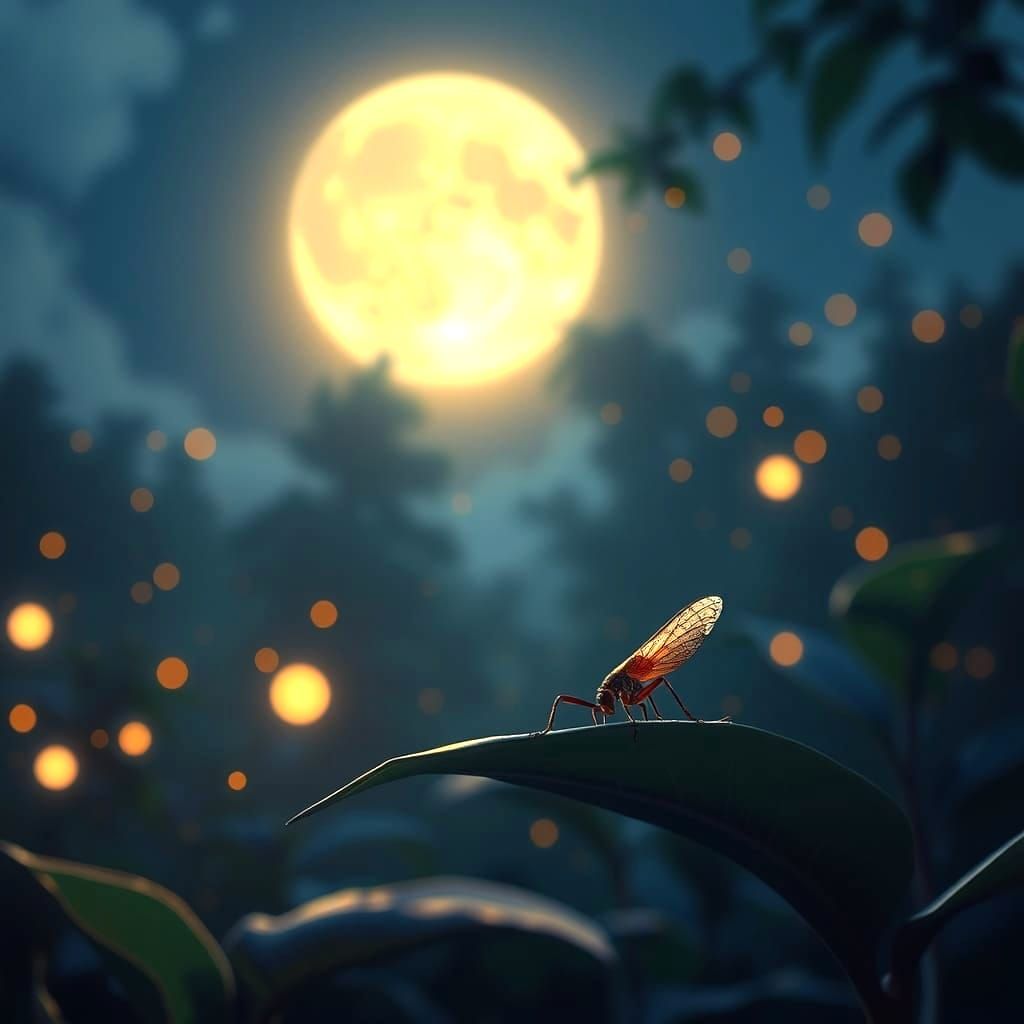 Calm Night: Crickets in Detailed Matte Painting