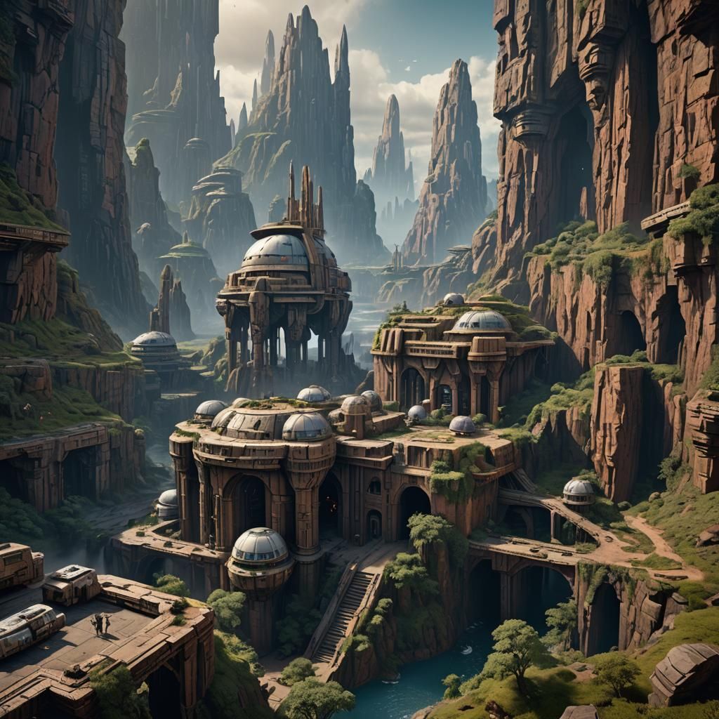 Detailed Star Wars Matte Painting in 8k