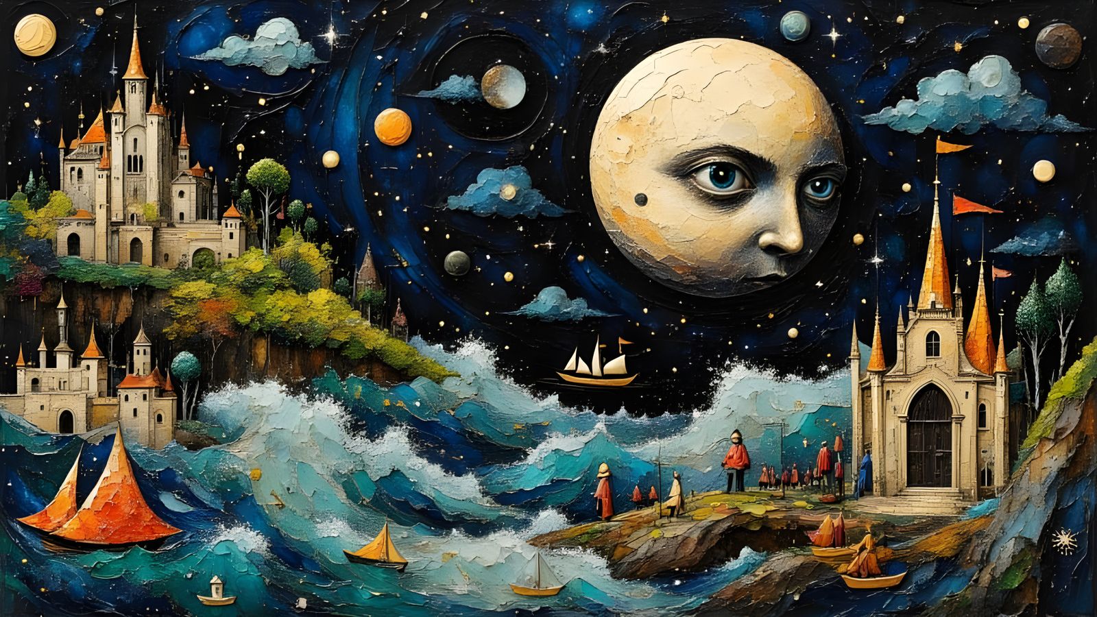 Close to the coast the sea is wild tonight