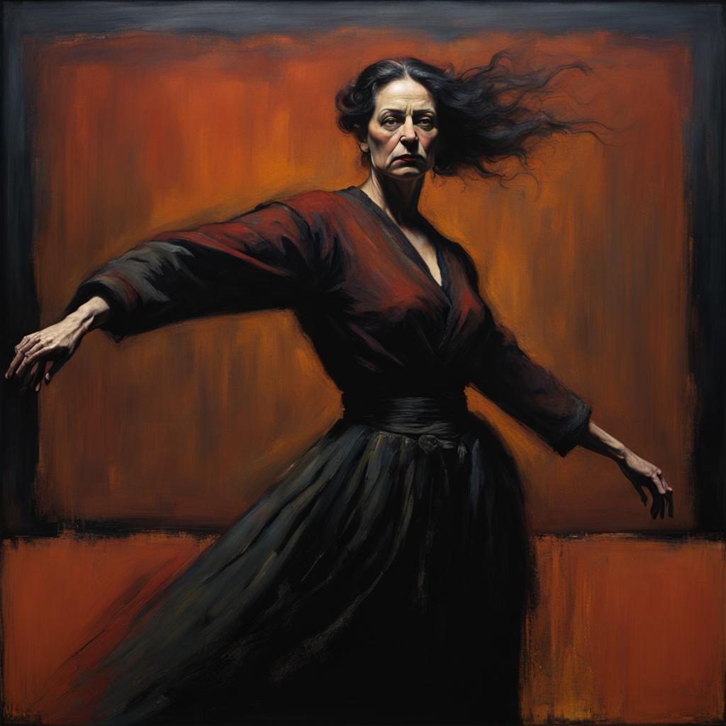 Moody Rothko Dance Scene With Grunge Dancer