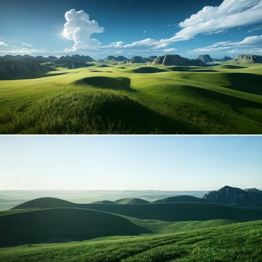 Epic Plains in Shadow Realm: 3D Game Cinematic