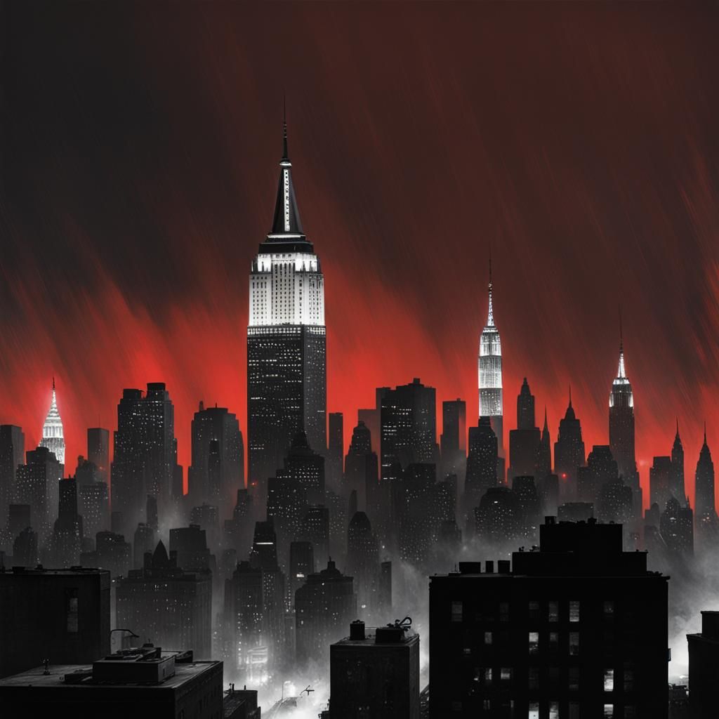 Sinister NYC Landscape by Rutkowski Style
