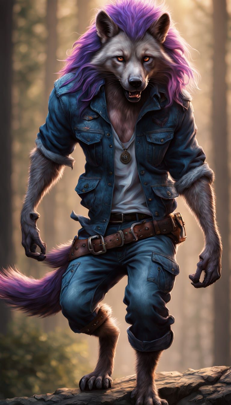 Hyper-Realistic Digital Art of Edgy Anthropomorphic Creature
