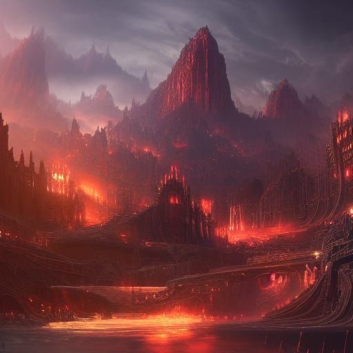 Fantastical Heavy Metal Scene in Detailed Matte Painting
