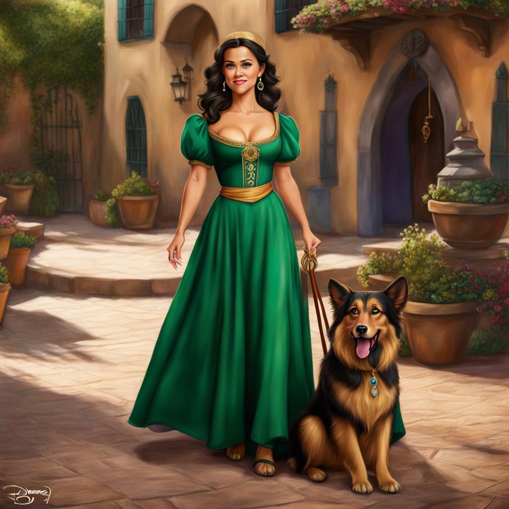 Reese Witherspoon as Disney's Esmeralda: Hyperrealistic Port...